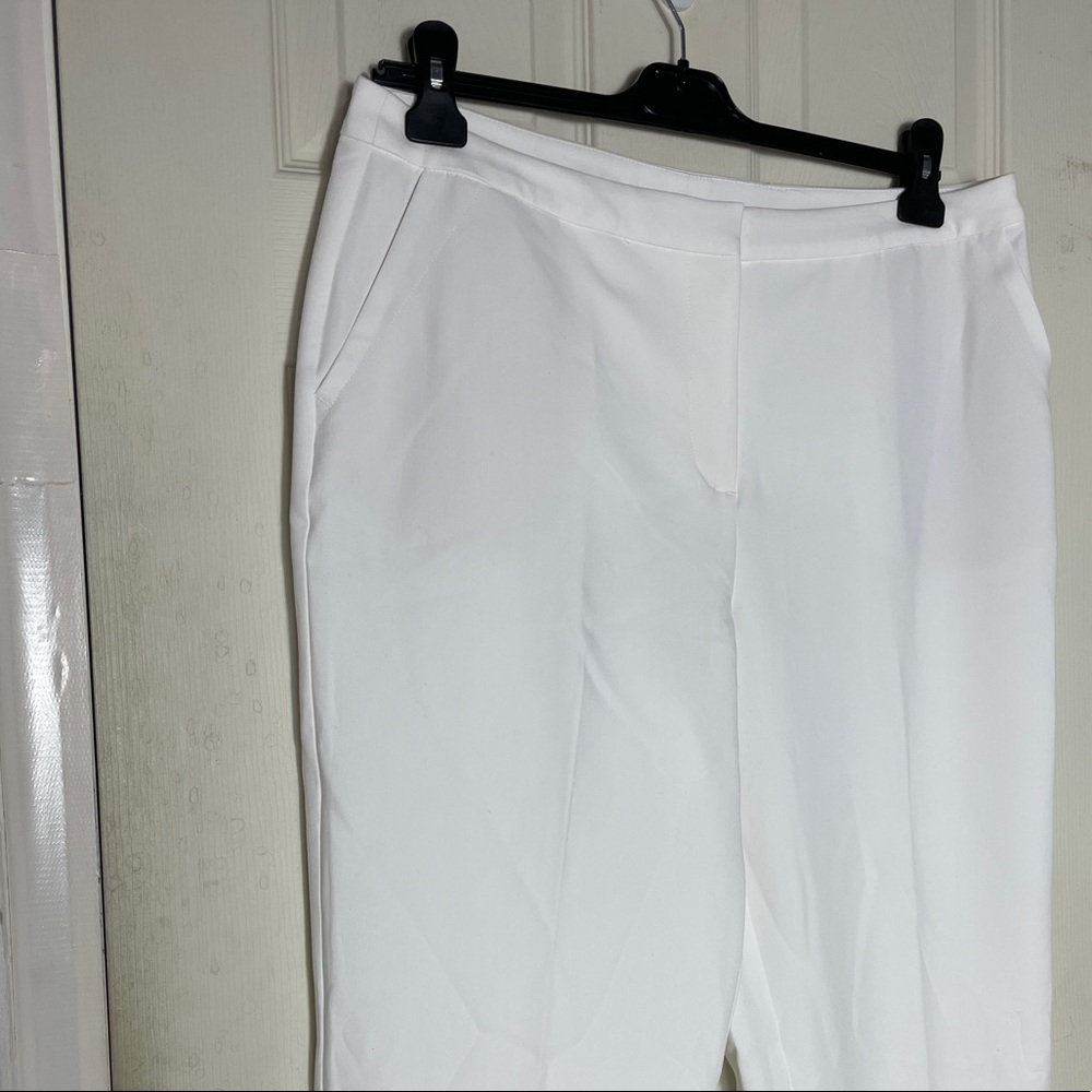 NEW Susan Graver 14 white classic office pants straight leg plus size - Picture 3 of 12